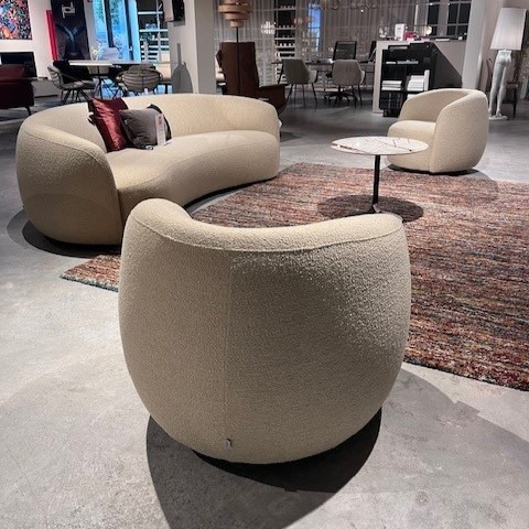 Joli Olivo lounge fauteuil in zachte beige stof - 3